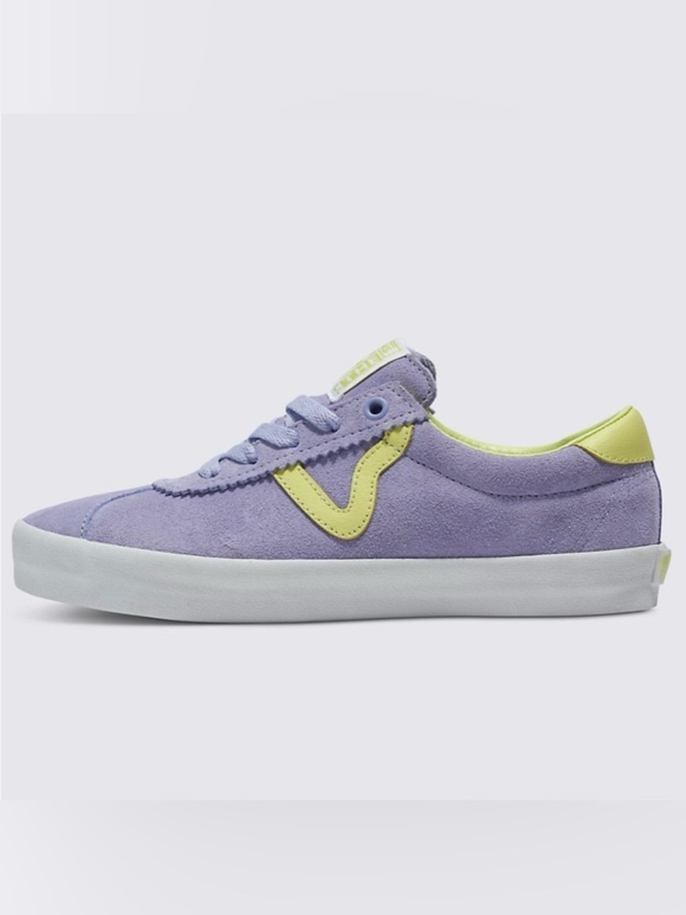 VANS Lavender Suede Low-Top Sneakers with Lemon Accent